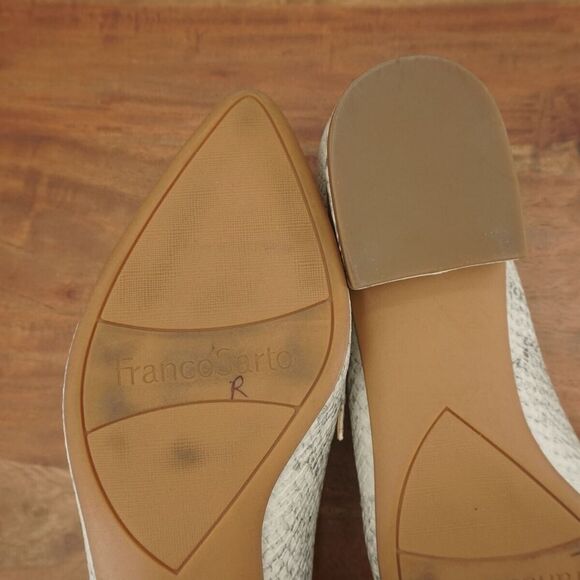 Franco Sarto Womens Sansa Pointed Toe Loafers Size 9 M Man Made Snake Print - Picture 11 of 11